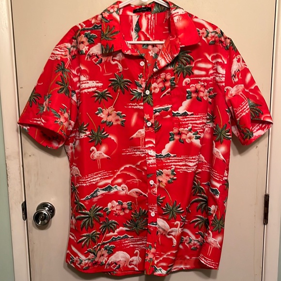 Red Hawaiian Shirt - Picture 1 of 3